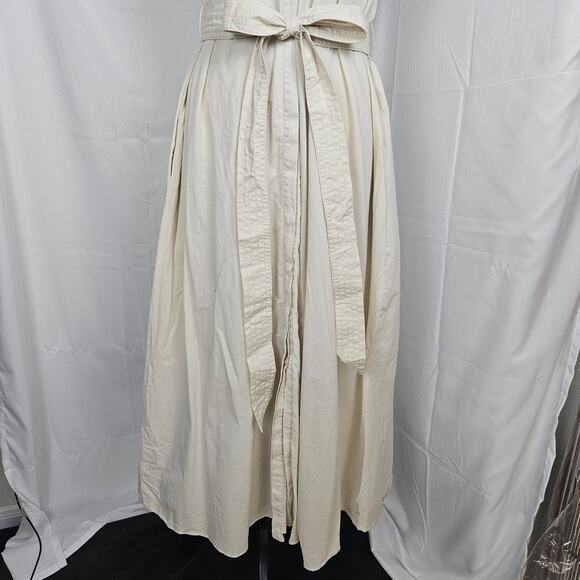 Zara ZW Collection Creased Dress Belt Sz Xsmall Beige Minimalist Midi Versatile - Picture 3 of 10